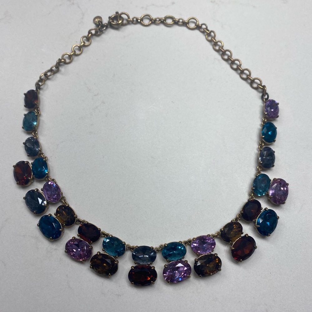 J. Crew Multi-Color Jewel Statement Necklace